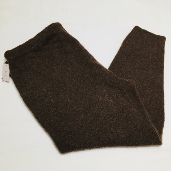 Auden Women's Size 2X Brown Sweater Knit Ribbed Cuffed-Leg Jogger Pajama Pants - Picture 2 of 7